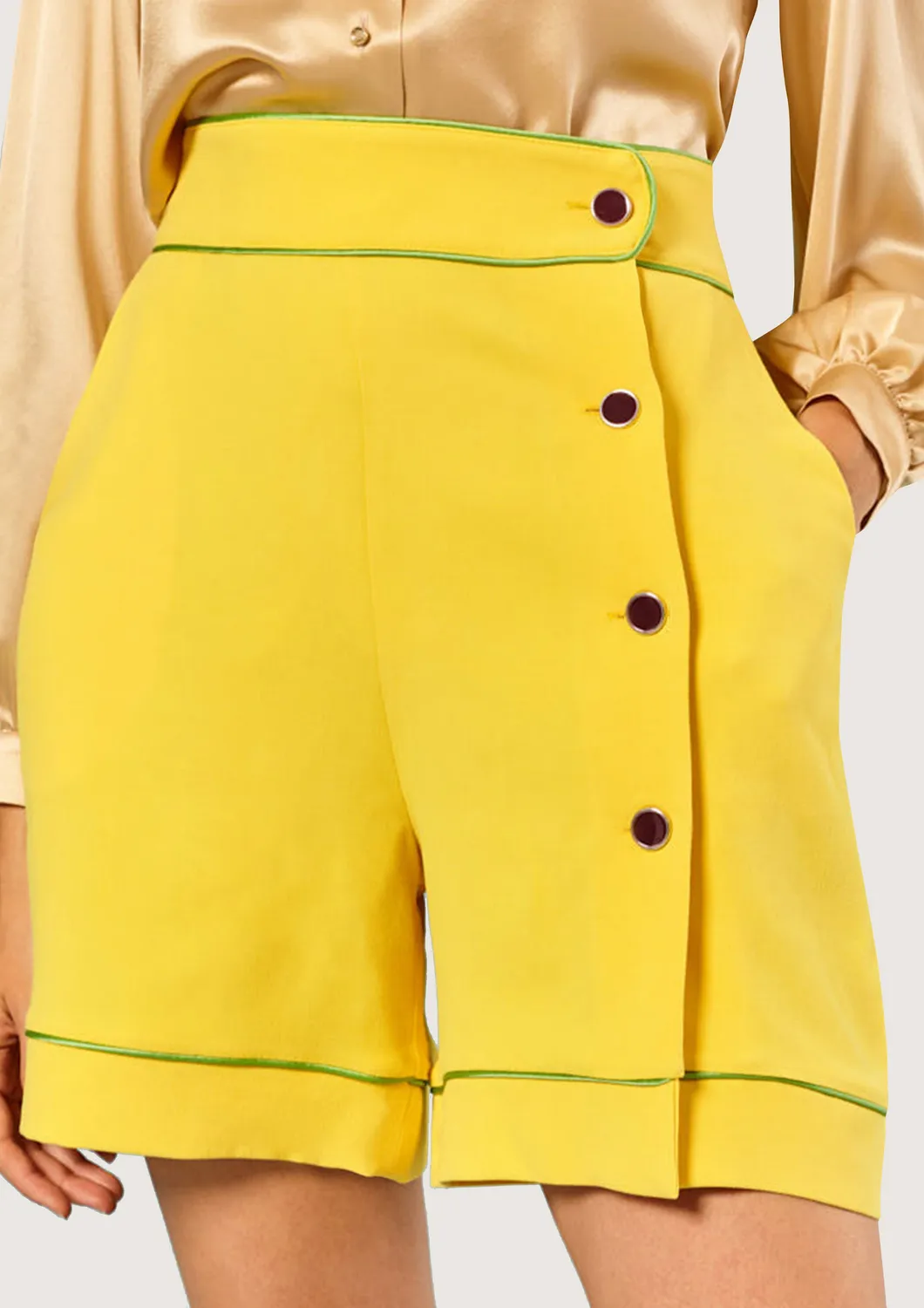 Flagelus Golf Yellow pantaloni scurti galbeni