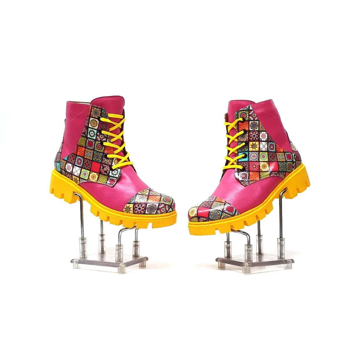 Catinca Shoes BC20 RP3D bocanci piele roz 3D