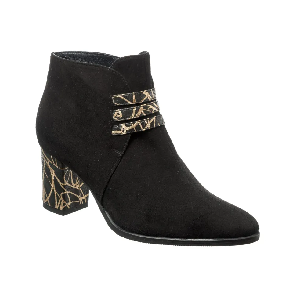 Catinca Shoes GX45 NAFA ghete piele negru antilopă