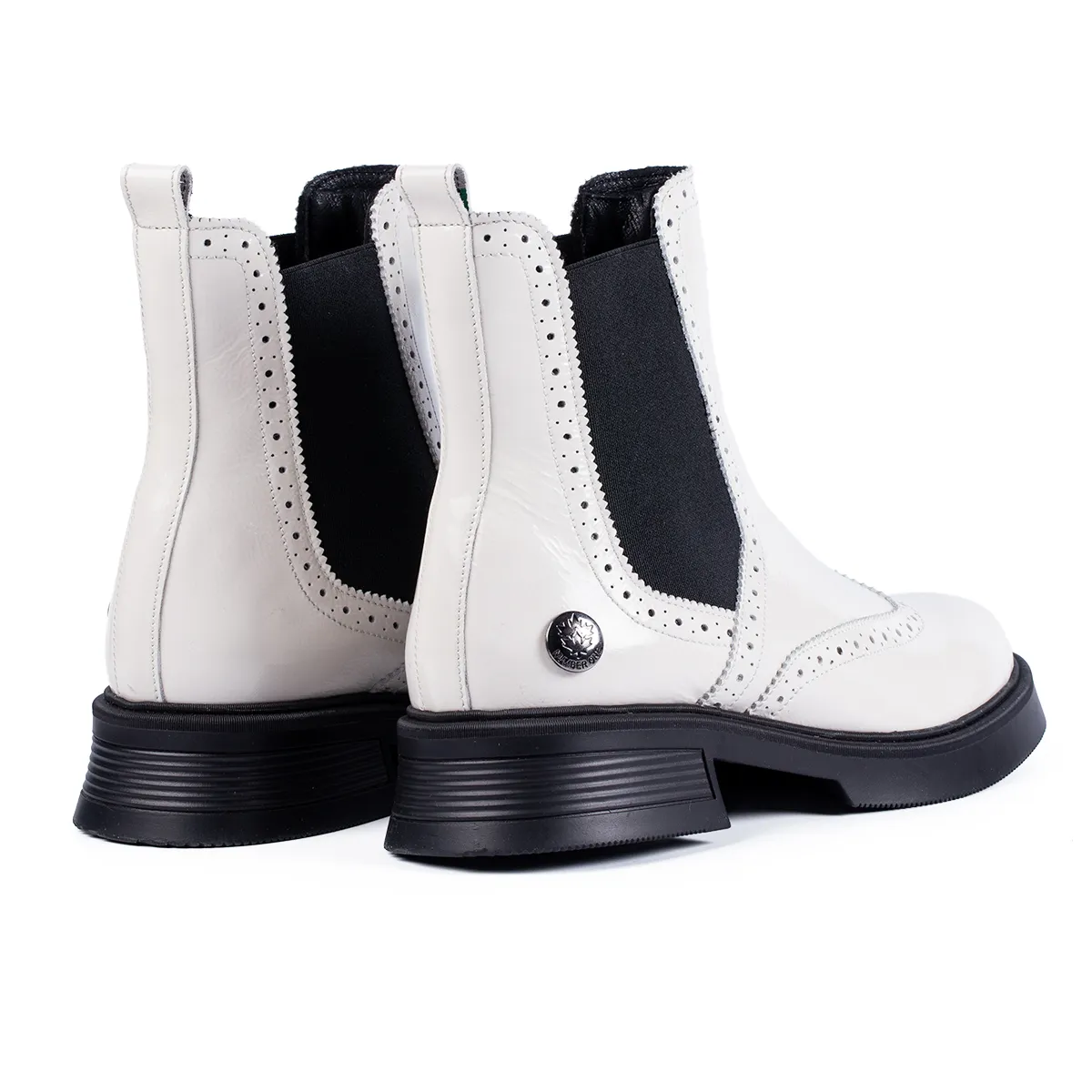 Lucas Shoes 400 Alb ghete dama piele naturala