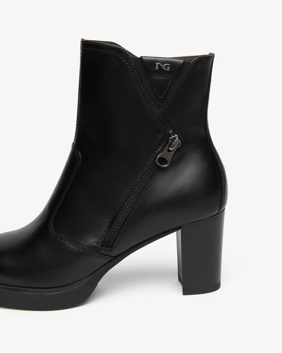 NeroGiardini botine damă piele platformă toc 70mm