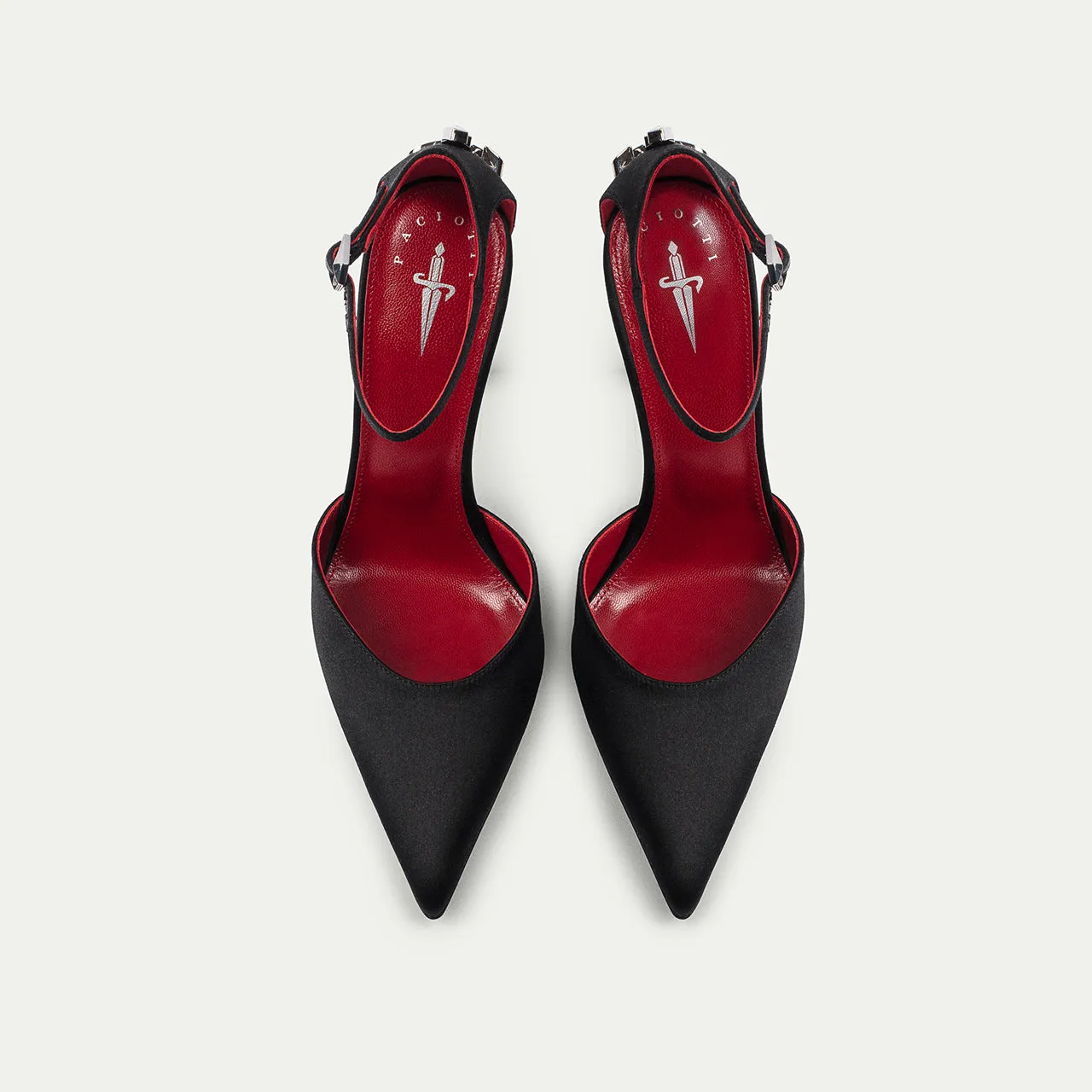 Cesare Paciotti Dagger Heel pantofi dama negru satin