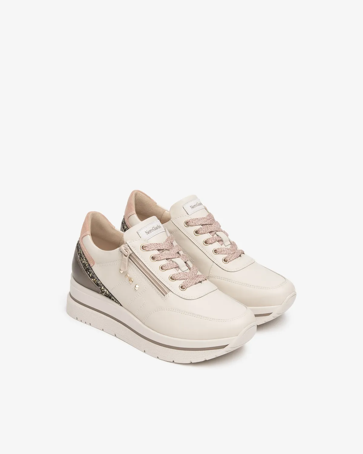 NeroGiardini Sneakers dama piele platforma 45 mm