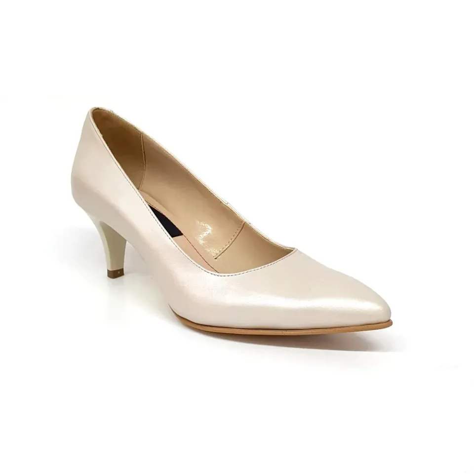 Catinca Shoes A19 BS pantofi damă piele bej sidef