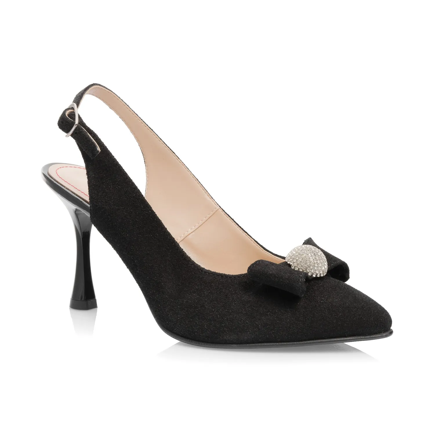 Catinca Shoes D51 NA sandale dama piele antilopa negru