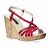 Catinca Shoes G21 RL sandale dama rosu lac piele naturala