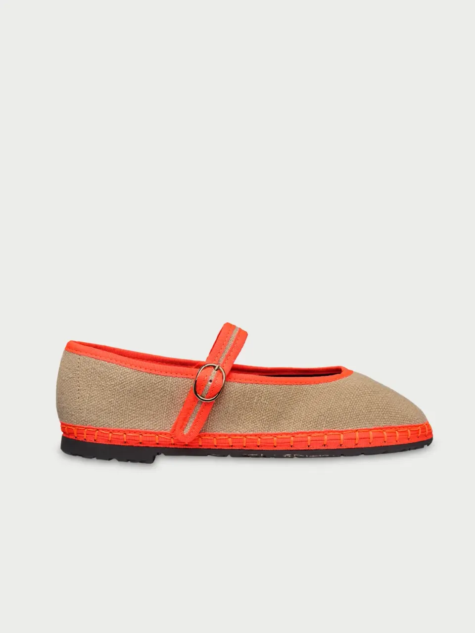 Flagelus Pierre Light Brown balerini in bej decupaj V