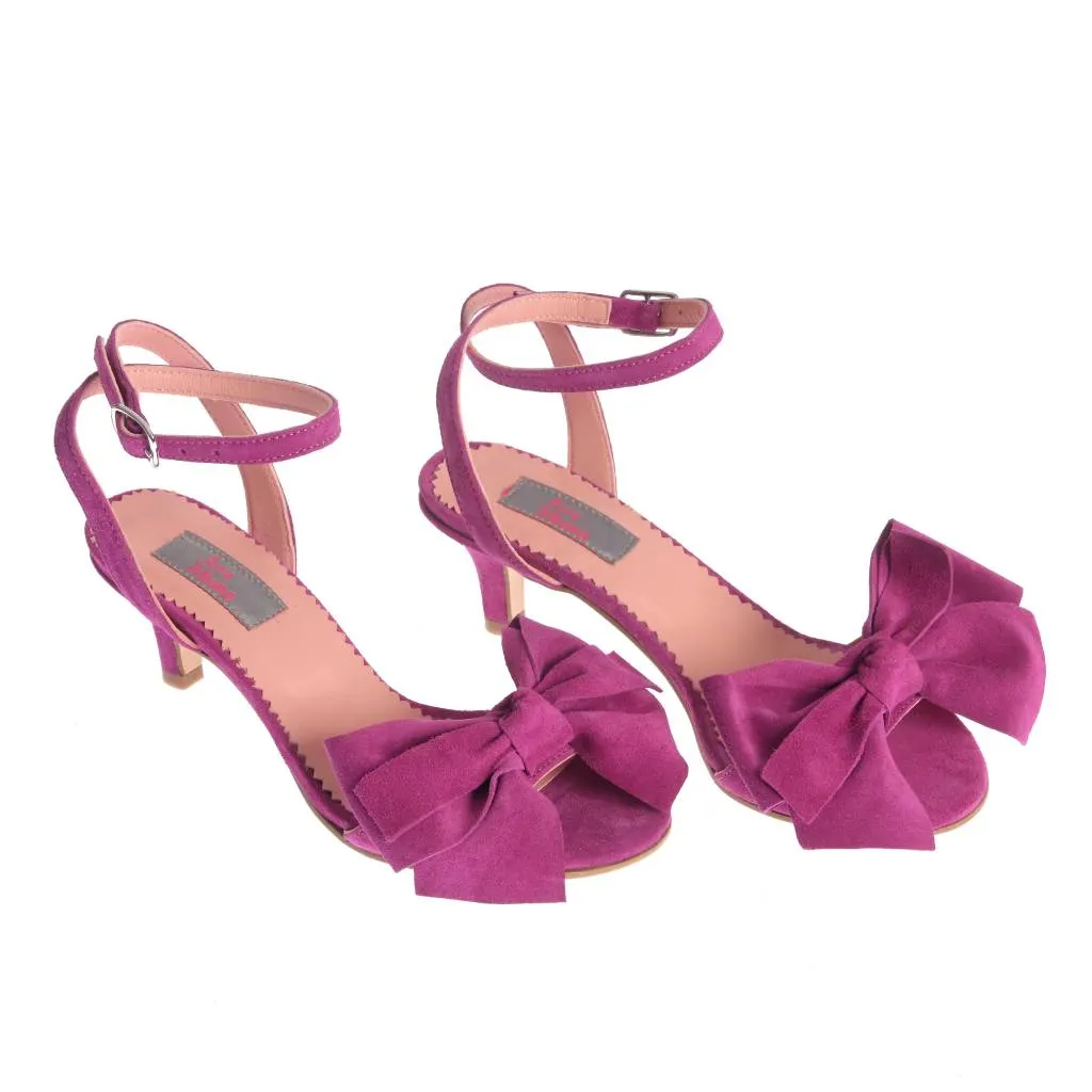 Ana Urbana New York sandale fuchsia piele intoarsa