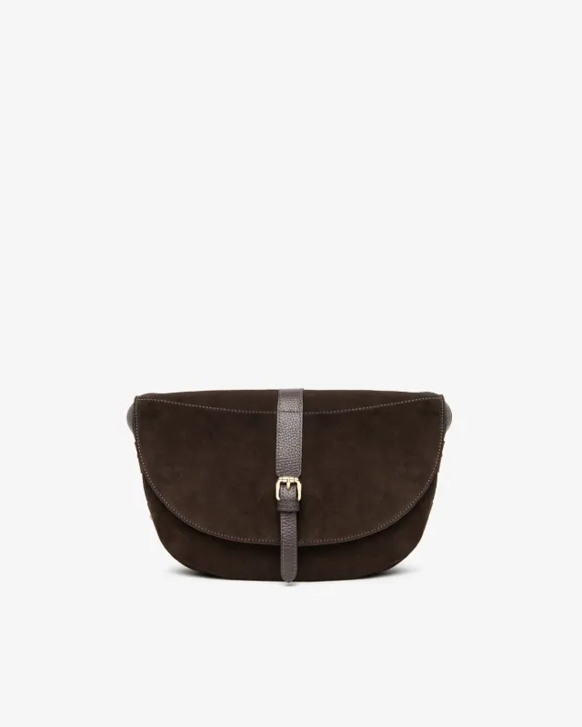 NeroGiardini geanta crossbody piele intoarsa