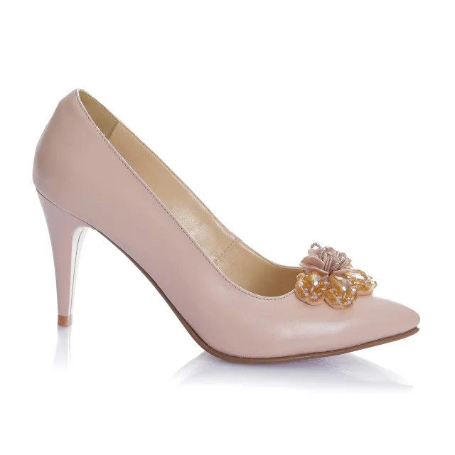 Catinca Shoes A58 NB pantofi dama nude piele naturala