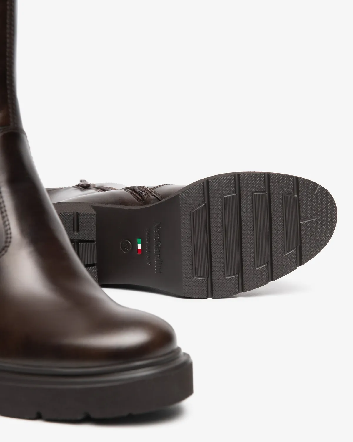 NeroGiardini Botine Chelsea Damă Piele Toc 85 mm