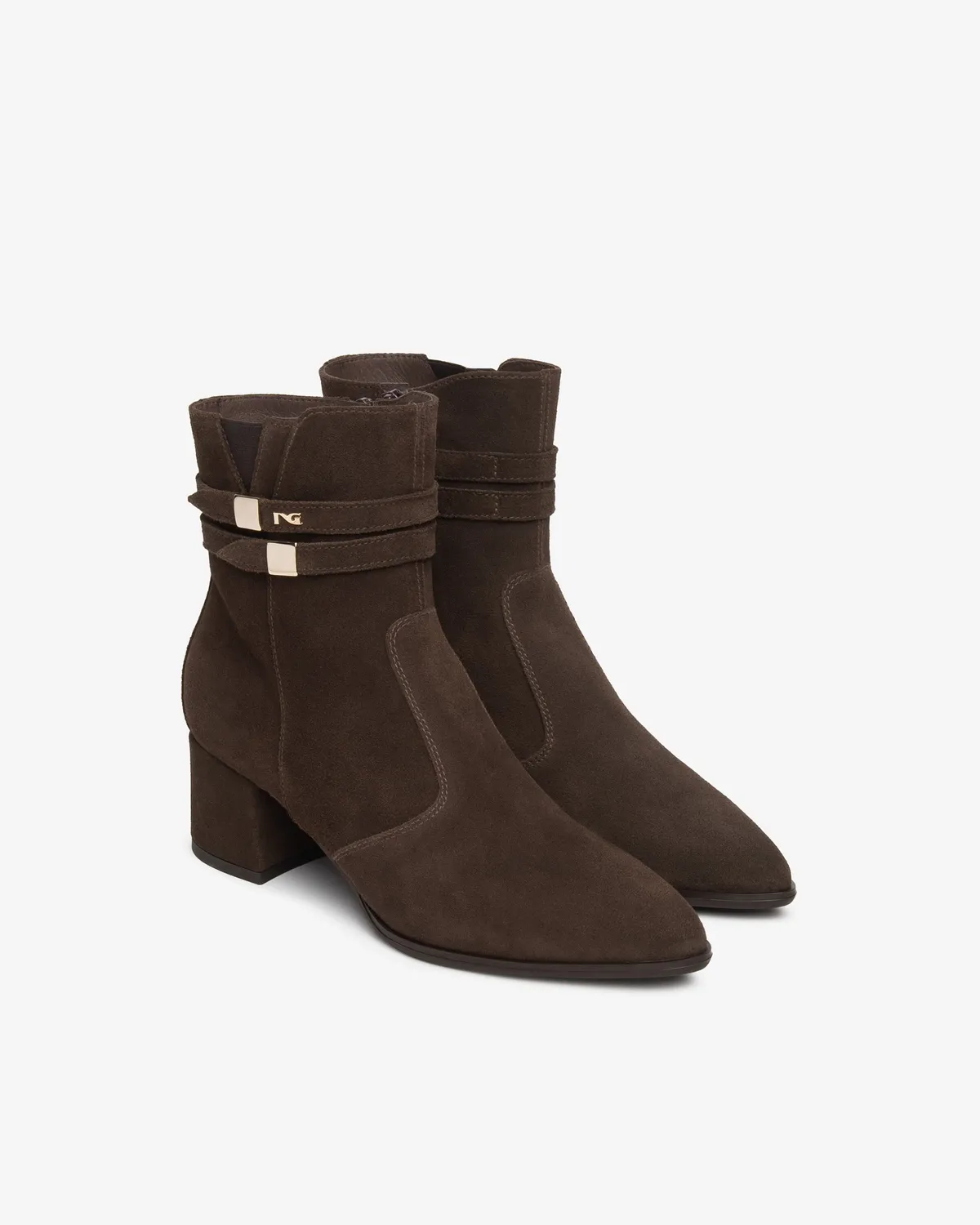 NeroGiardini botine piele intoarsa dama toc 60