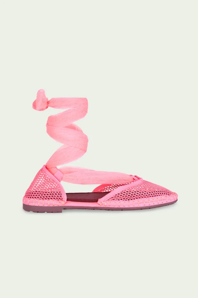 Flagelus Isabella Ribbon Fuchsia sandale dama mesh fuchsia