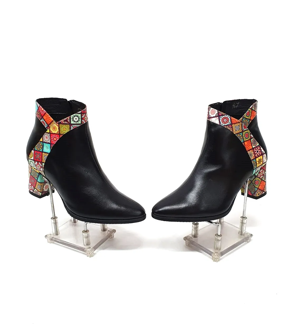 Catinca Shoes GX44 ghete damă piele negru 3D