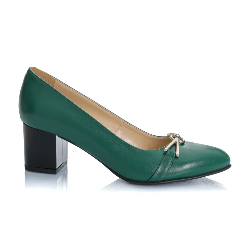 Catinca Shoes A44 VB pantofi dama verde box piele