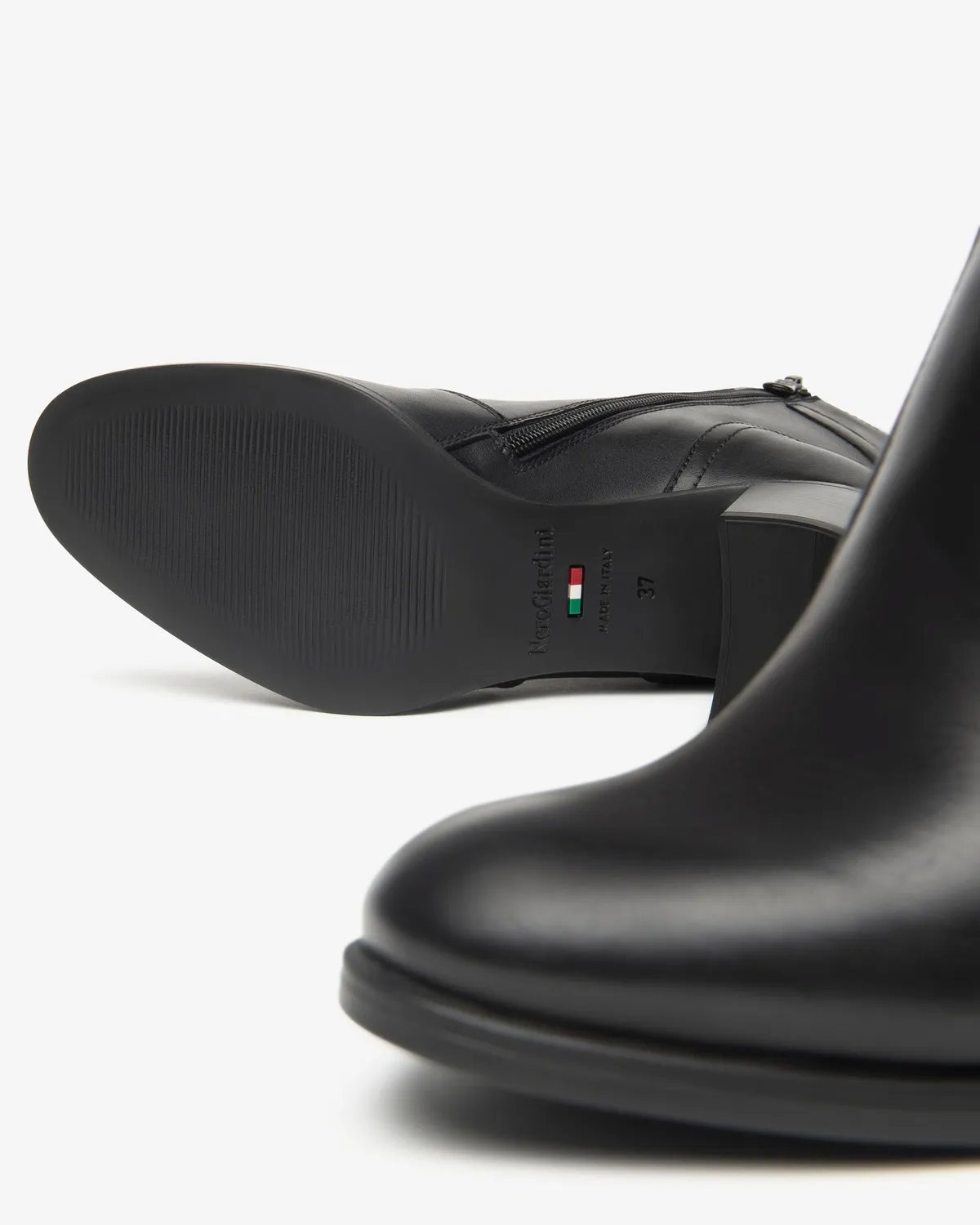 Botine NeroGiardini dama piele naturala negre