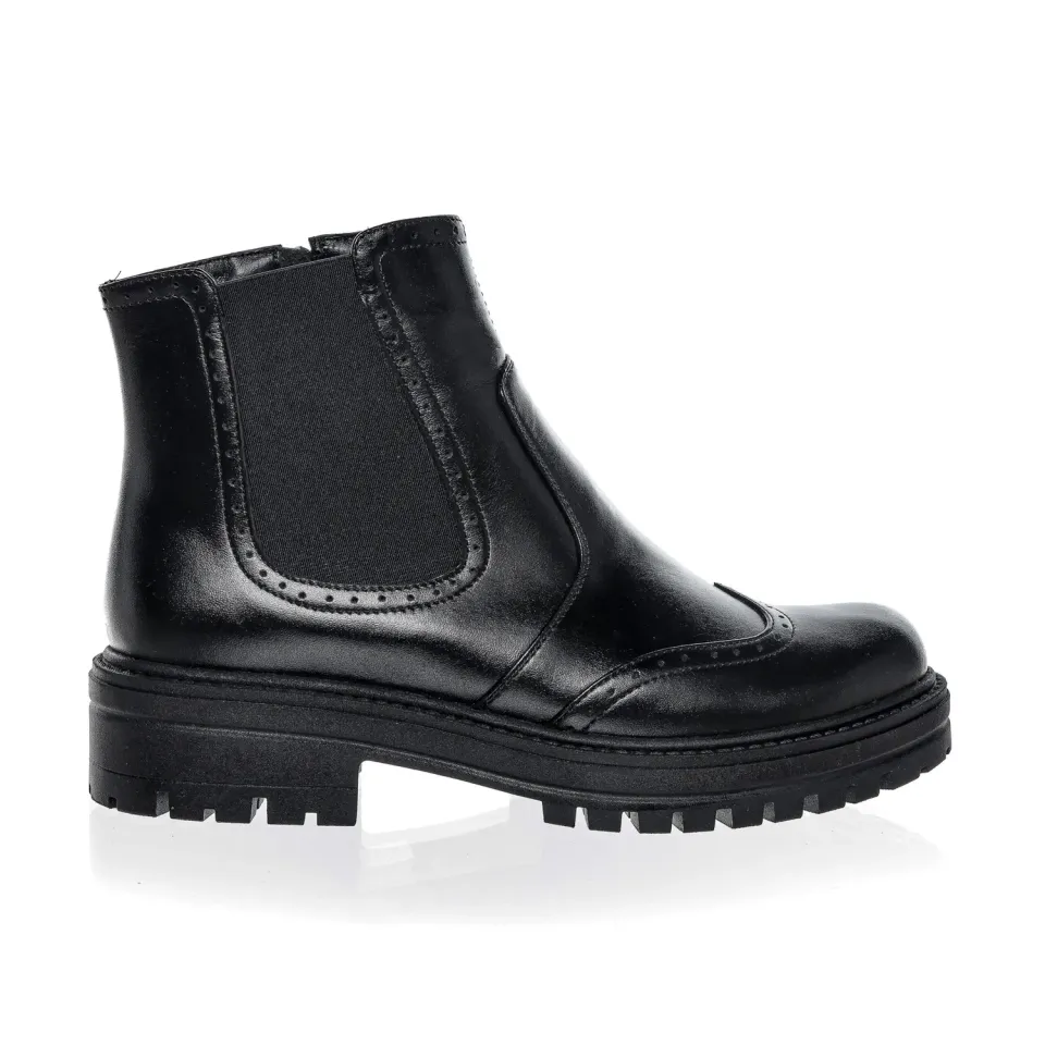 Catinca Shoes GX22 N botine dama piele negre box
