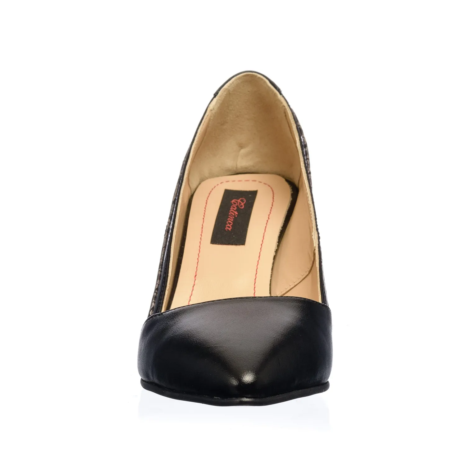 Catinca Shoes A10 NP pantofi dama piele negru pietre