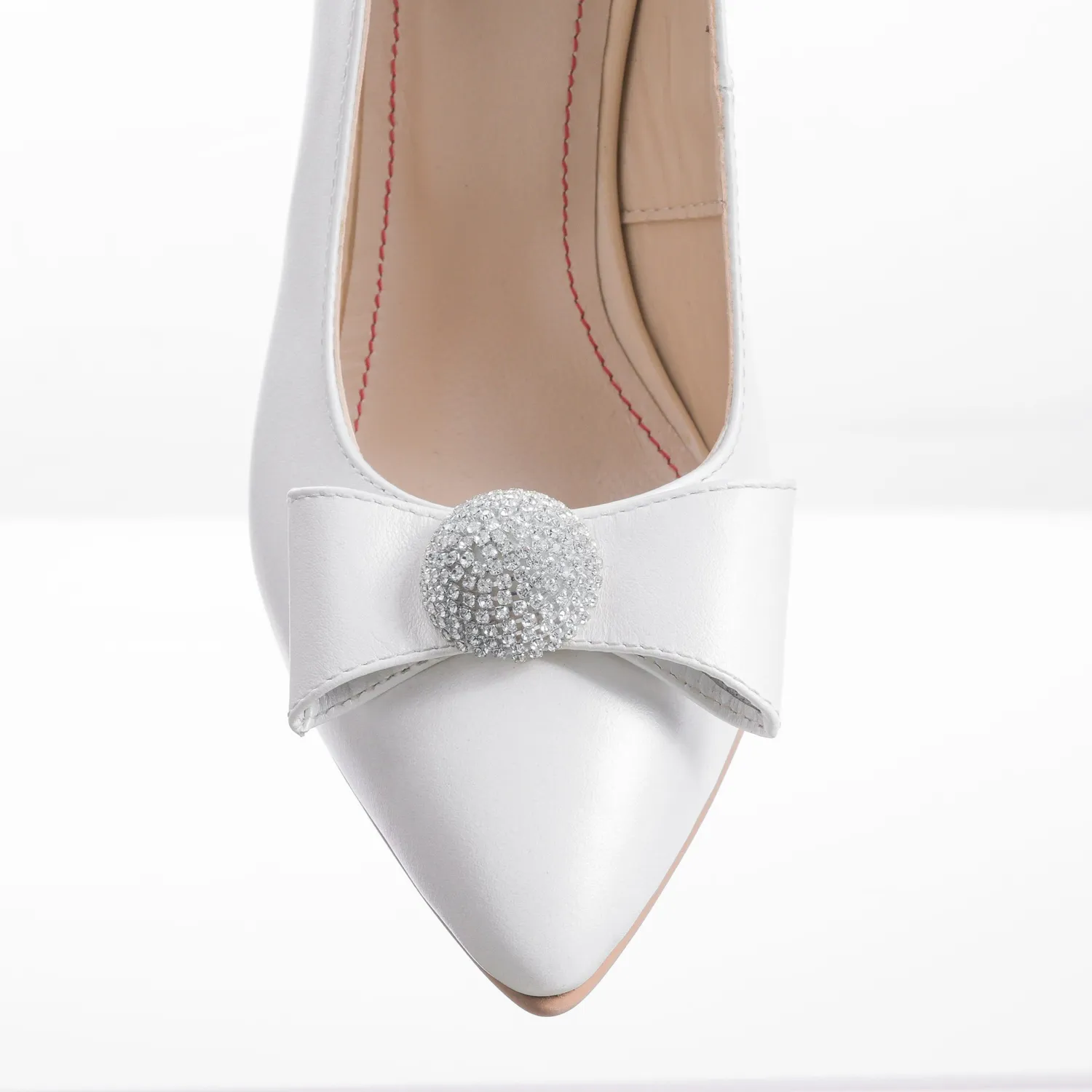 Catinca Shoes A69 AS pantofi dama piele naturala alb sidef