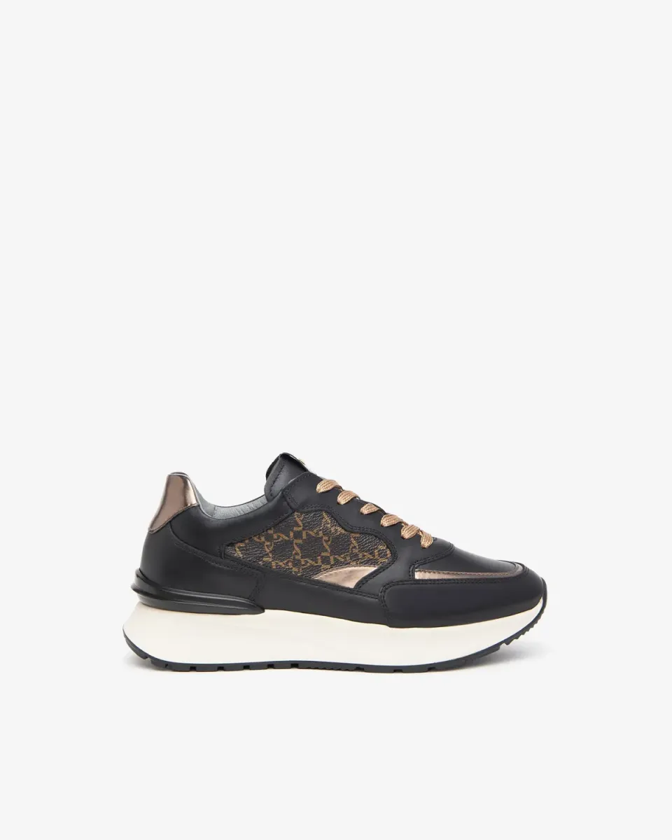 NeroGiardini sneakers damă piele și material tehnic