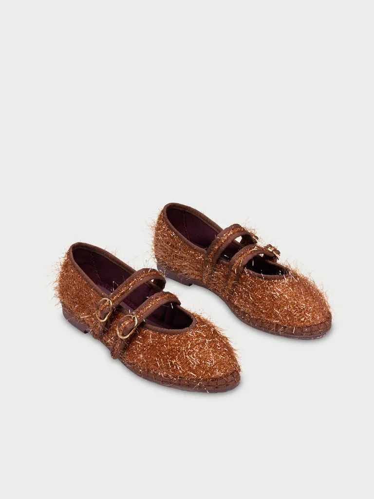 Flagelus Claire Frisson Cuero pantofi Mary Jane maro