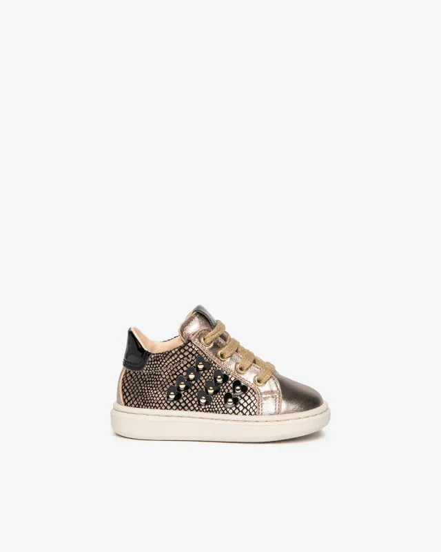 NeroGiardini pantofi sport piele fetite baby cu scai