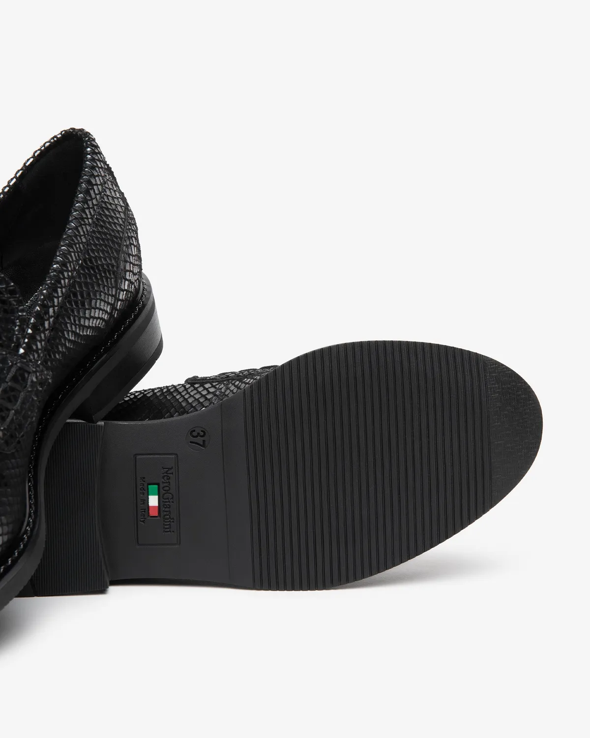 NeroGiardini Mocasini Dama Piele Efect Piele Sarpe
