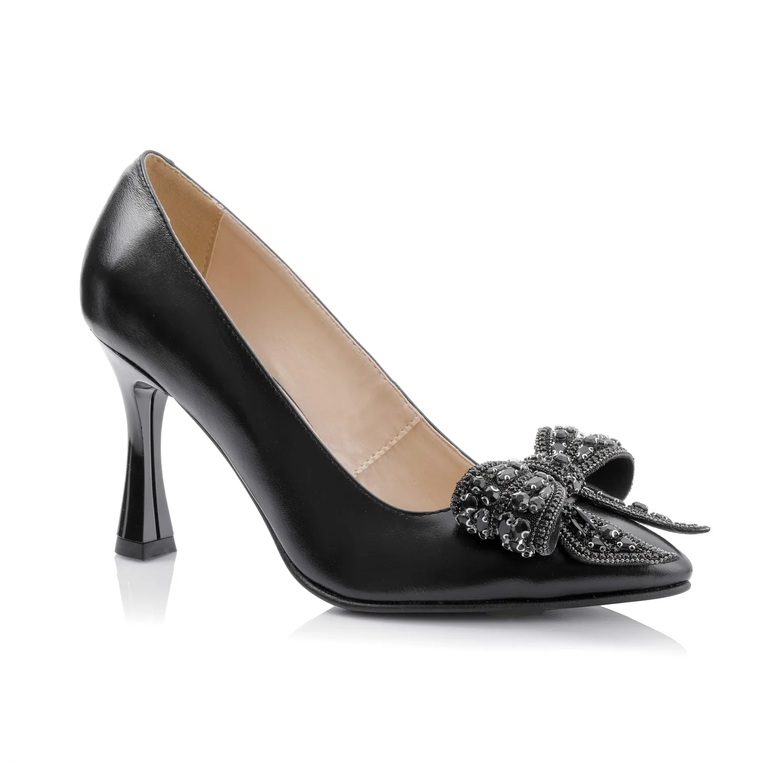 Catinca Shoes A66 NB pantofi dama negru box piele