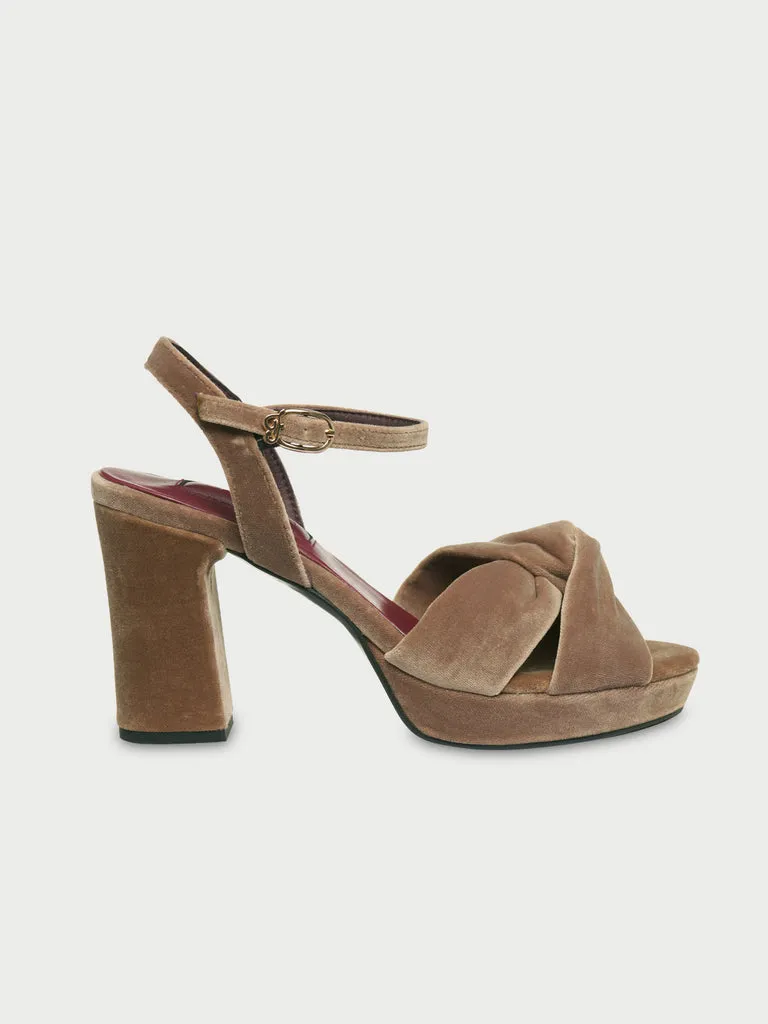 Flagelus Mushu Sandal Mouse sandale bej cu toc