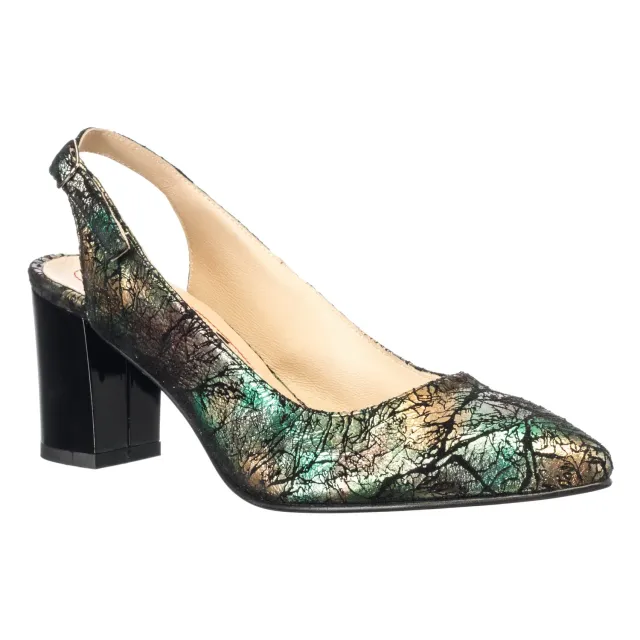 Catinca Shoes A91 VST sandale dama verde straveziu piele