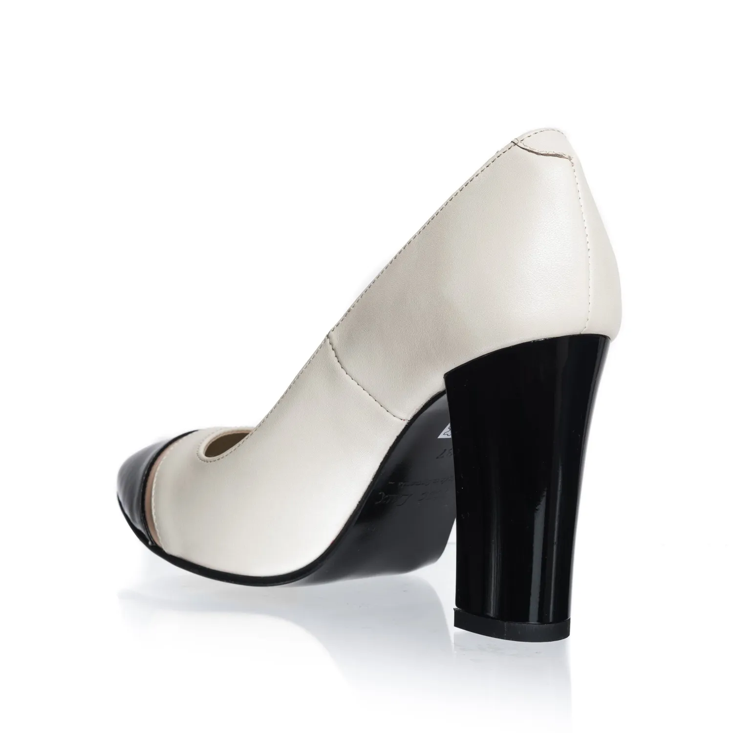 Catinca Shoes 2696 BNLN pantofi bej lac piele