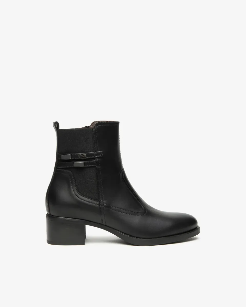 NeroGiardini botine damă piele toc 4 cm cataramă