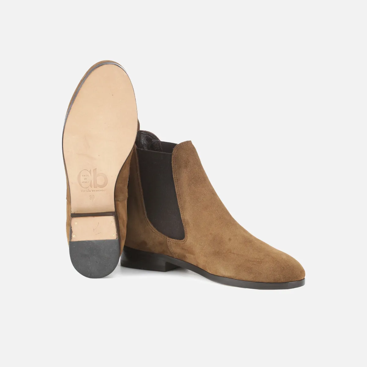 Cecilia Bringheli Sessanta ghete chelsea tobacco piele