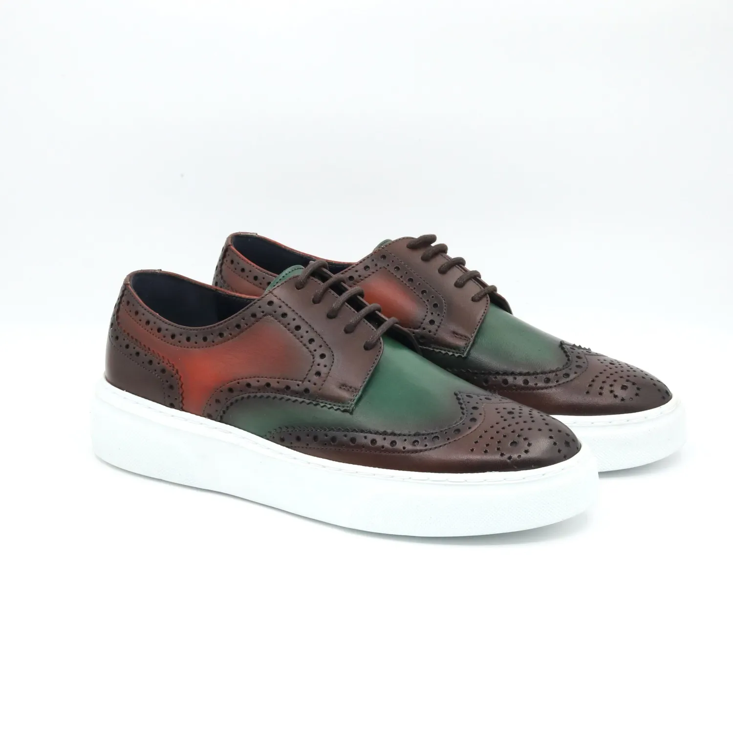 Lucas Shoes 519 G-O-M sneakers maro piele