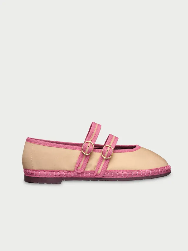 Flagelus Claire Gold pantofi mary jane bej roz