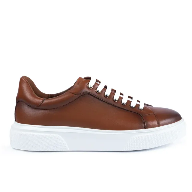 Lucas Shoes 510 sneakers barbati maro piele naturala