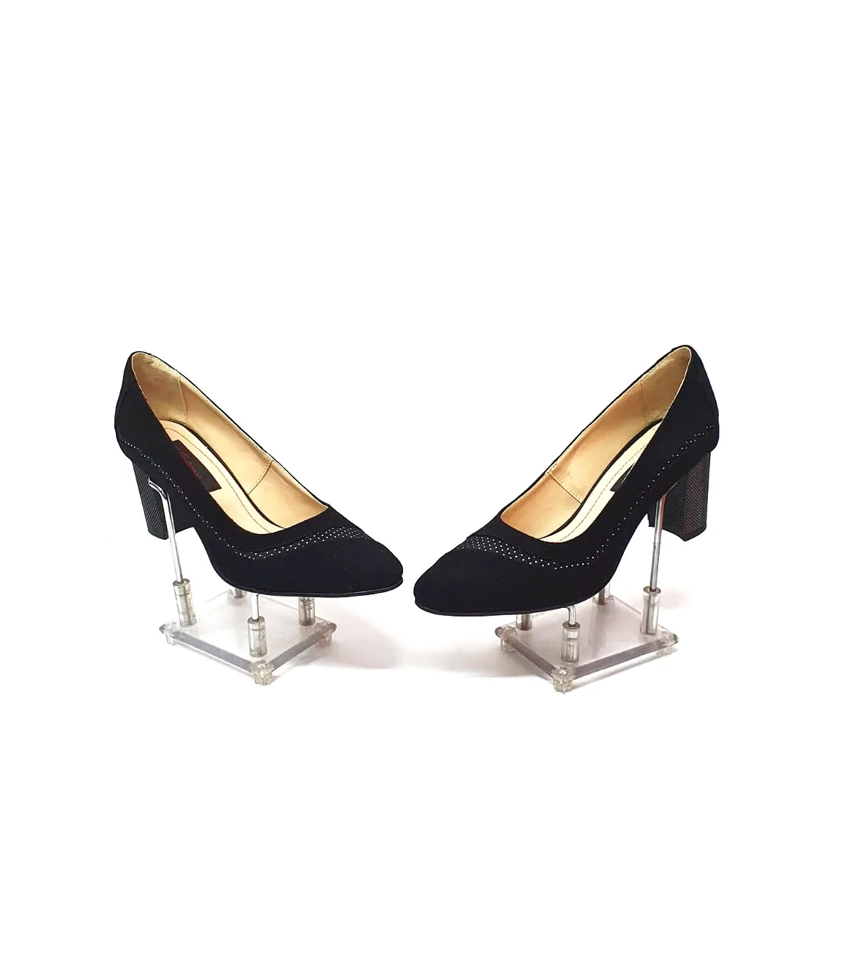 Catinca Shoes 163 NAP pantofi piele negru antilopa puncte