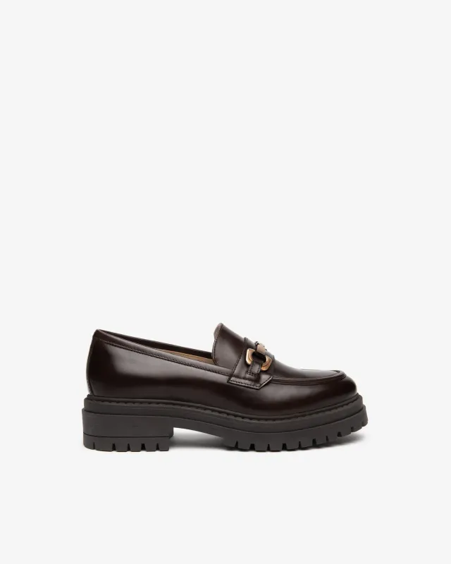 Mocasini piele dama NeroGiardini toc 4 cm
