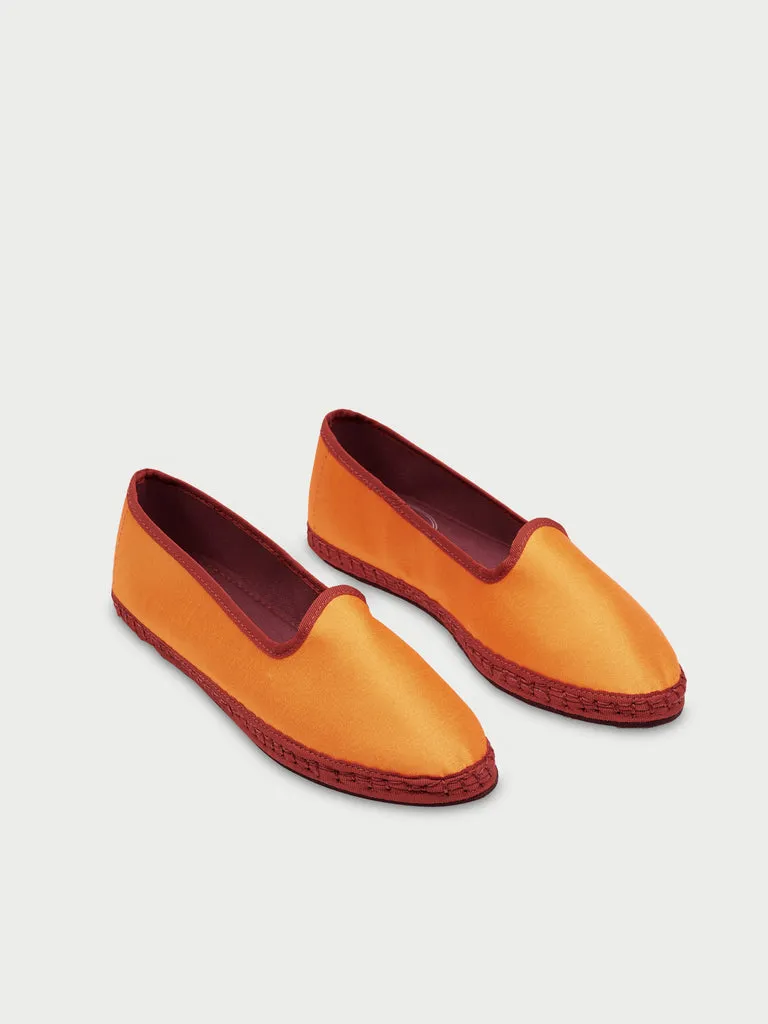 Flagelus Pauline slippers portocaliu matase