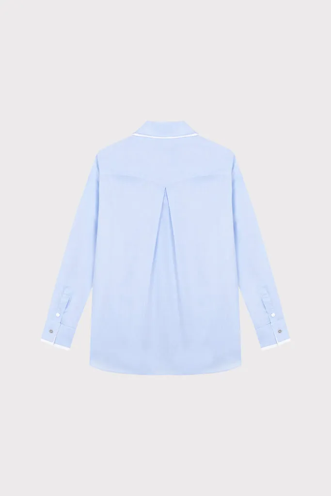 Flagelus Munchkin Sky Shirt camasa bumbac albastra