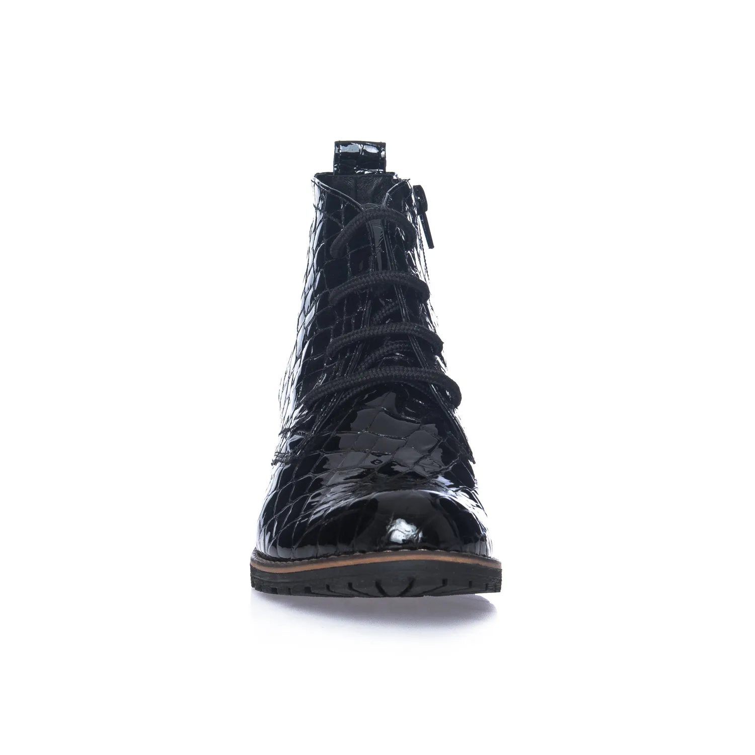 Catinca Shoes BC16 NC ghete dama negru croco piele