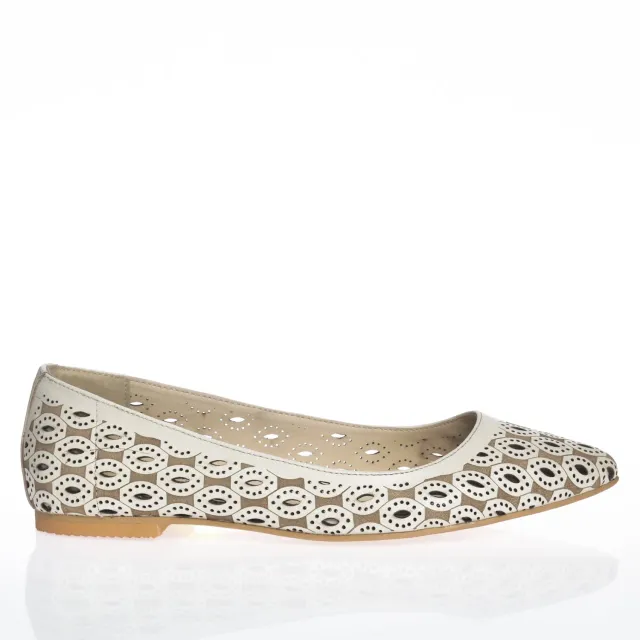 Catinca Shoes ST B balerini damă piele naturală bej stileto
