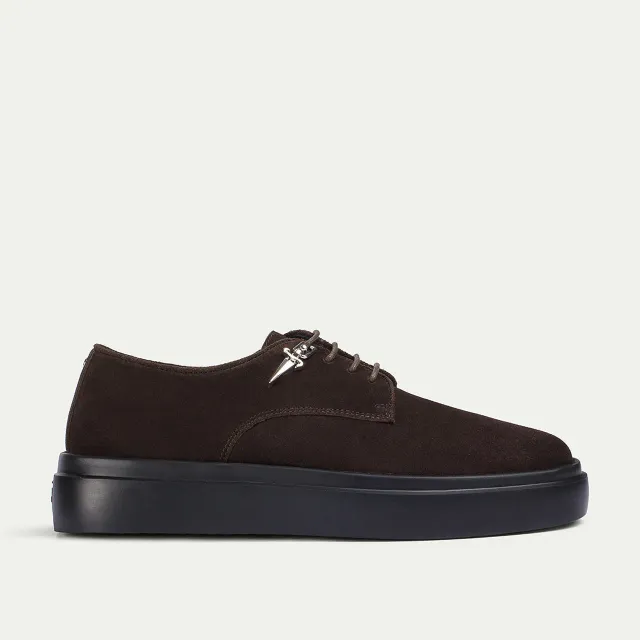Cesare Paciotti Venus Derby sneakers maro piele intoarsa