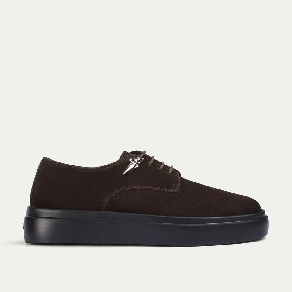 Cesare Paciotti Venus Derby sneakers maro piele intoarsa
