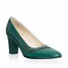 Catinca Shoes 163 VM pantofi dama piele naturala verde mozaic