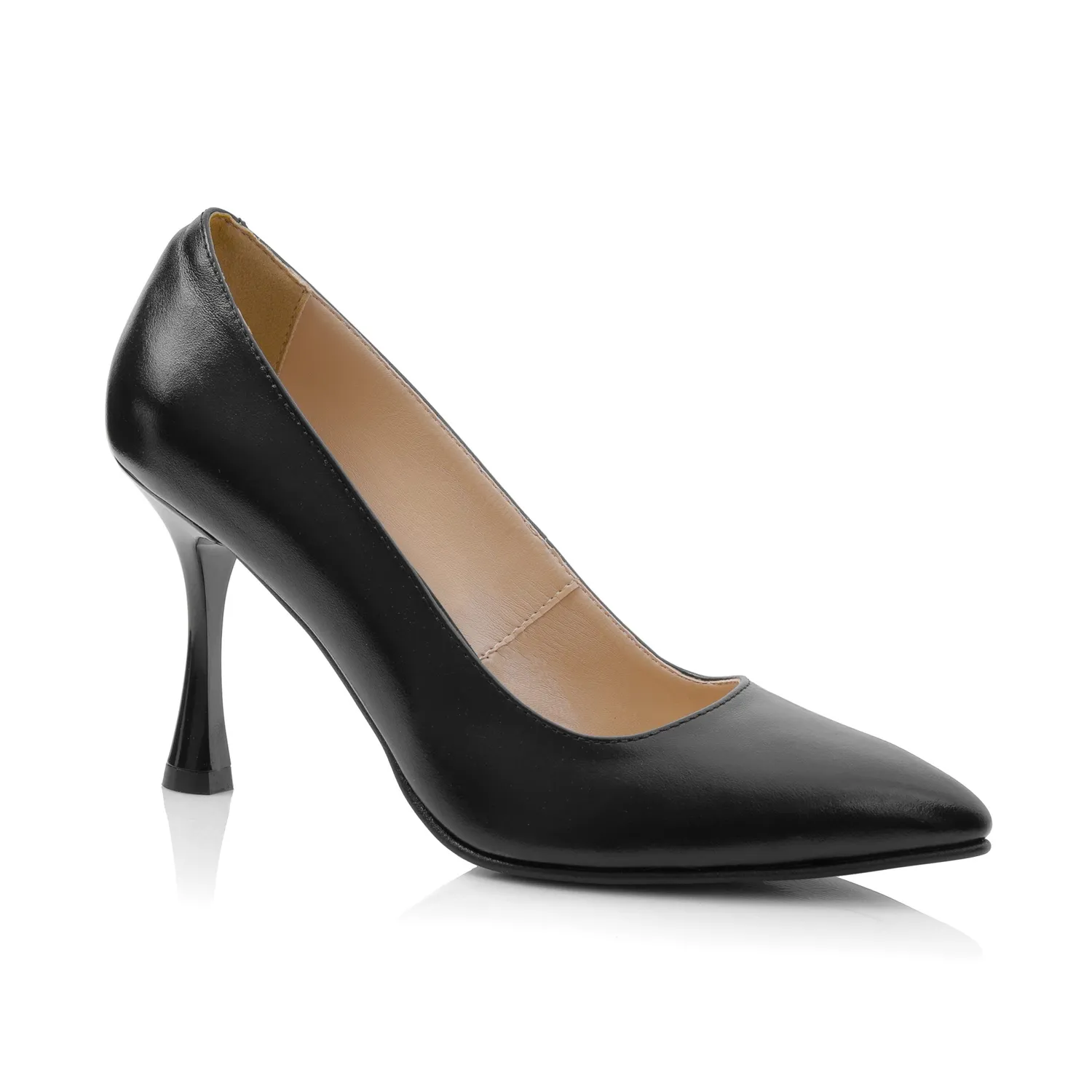 Catinca Shoes Negru Box A76 NE pantofi dama piele naturala negri