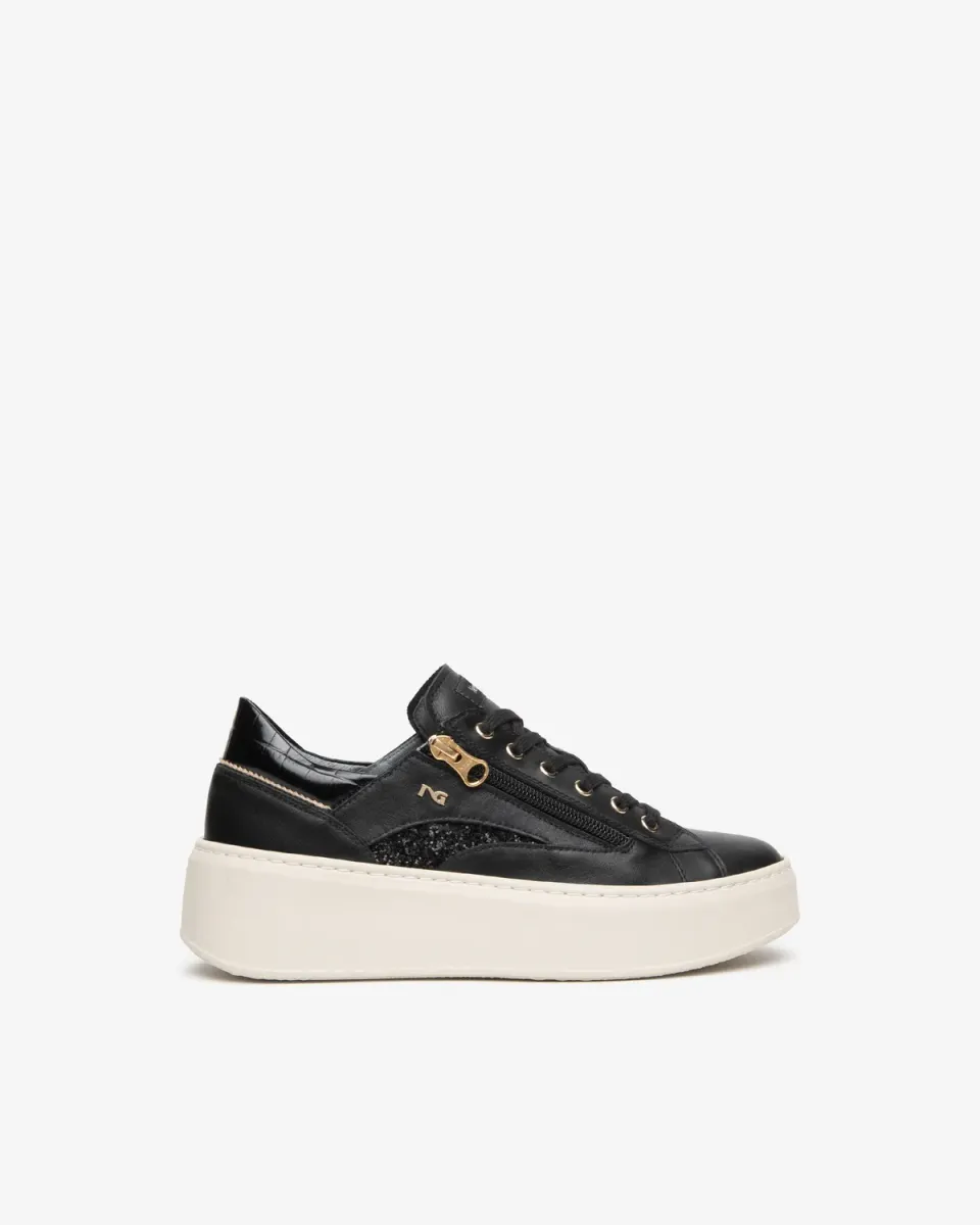 Sneakers piele dama NeroGiardini platforma 5 cm