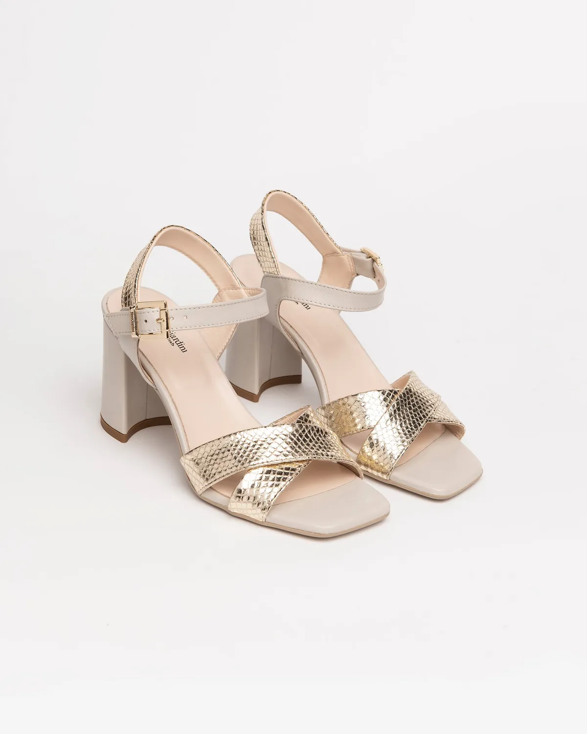 NeroGiardini sandale damă piele toc 8 cm piton