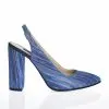 Sandale damă Catinca Shoes 269 AID dungi albastre piele