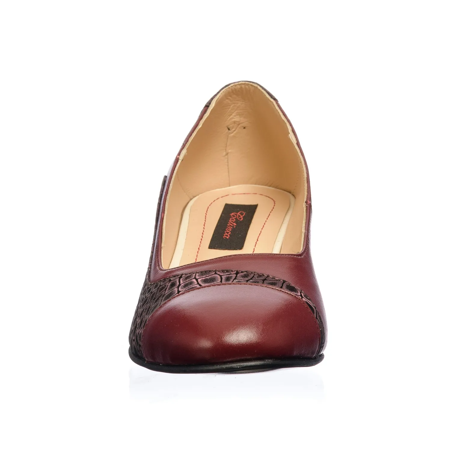 Catinca Shoes 315 BOP pantofi dama piele bordo poney